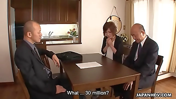 Asian slut has to fuck to save her money grabbing hubby