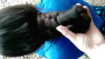 Exciting hairjob outside No.001