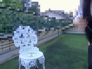 Japanese women get fucked with pantyhose & kitty mask during cosplay threesome in Tokyo hotel room