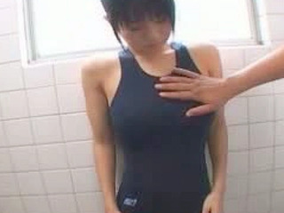 Japanese babe with giant knockers flaunting her goods in sexual display