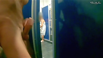 HOSTEL MIXED ROOM: shower flashing masturbation